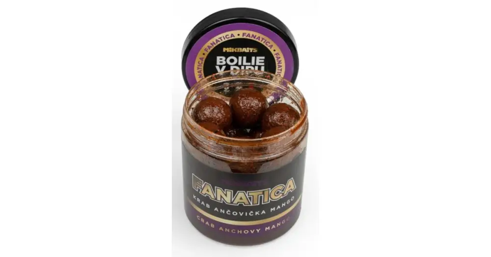 Mikbaits Boilie v Dipu Fanatica Krab Ančovička Mango 250 ml - 20 mm Akce