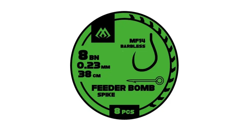Mikado Návazec MF14 Feeder Bomb S Trnem 8 ks 38 cm - 0,20 mm Velikost Háčku 10 Nejlepší Cena