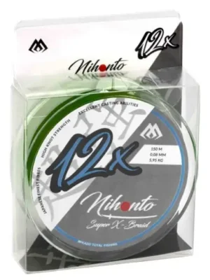Zlevněný Mikado Splétaná Šňůra Nihonto Super X-Braid Dark Green 150 m - 0,08 mm 5,95 kg