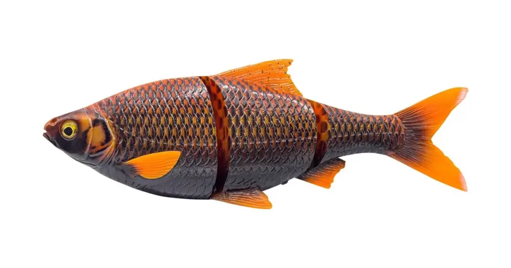 Savage Gear Gumová Nástraha 3D Line Thru Roach Sinking Black Orange - 18 cm 86 g Akční Nabídka