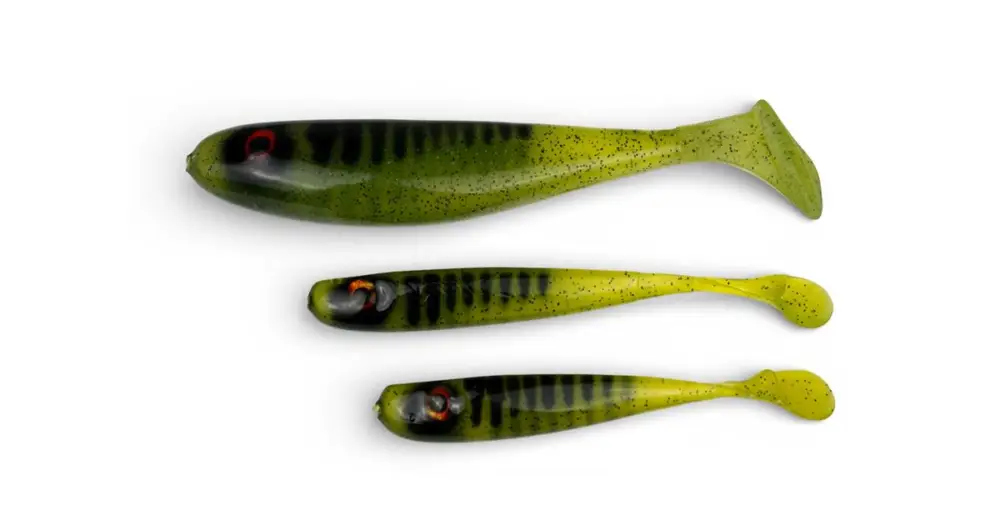 Nakupujte Hned Yaccuza Gumová Nástraha Hand Made Killer Airbrush Green Tiger - 12,5 cm 11 g 2 ks