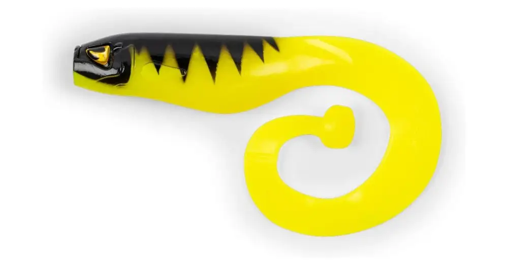 Top Prodej Black Cat Gumová Nástraha Mega Curl Tail 22 cm - Shock Perch