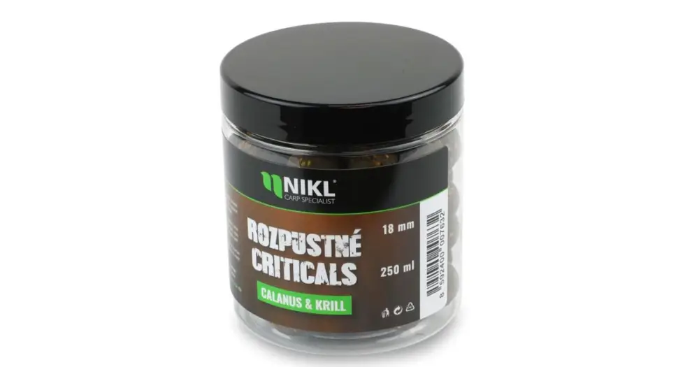Nikl Rozpustné Criticals Boilie Calanus & Krill 250 ml - 14 mm Výhodná Nabídka