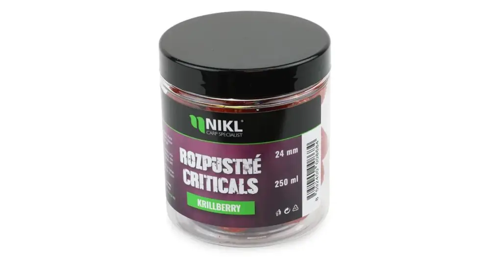 Nikl Rozpustné Criticals Boilie Krill Berry 250 ml - 24 mm Přímo Od Výrobce