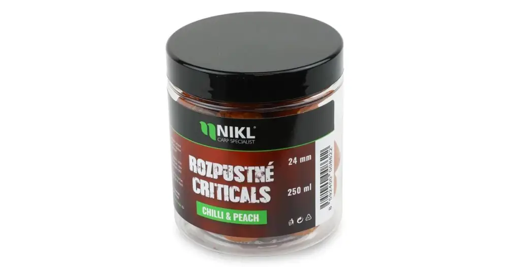 Nikl Rozpustné Criticals Boilie Chilli & Peach 250 ml Pouze Dnes
