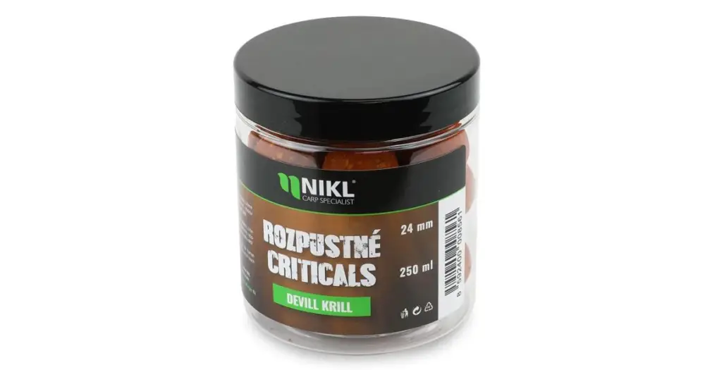 Nikl Rozpustné Criticals Boilie Devill Krill 250 ml Akční Cena