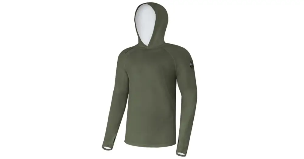 Giants Fishing Funkční Tričko S Dlouhým Rukávem UV50+ Hoodie Dark Green - XXL Cenová Bomba