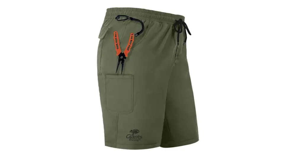 Víkendová Akce Giants Fishing Kraťasy Shorts Quick Dry UV50+ Olive Green - M