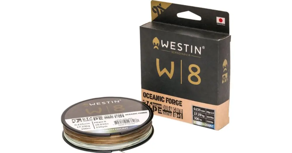 Westin Splétaná Šňůra W8 9-Braid Oceanic Forge 300 m - 0,305 mm 28,45 kg Doprava Zdarma