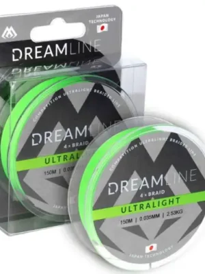 Akční Nabídka Mikado Splétaná Šňůra Dreamline Ultralight Fluo Zelená 150 m - 0,035 mm 2,53 kg