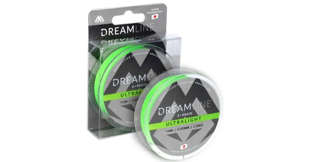 Akční Nabídka Mikado Splétaná Šňůra Dreamline Ultralight Fluo Zelená 150 m - 0,035 mm 2,53 kg