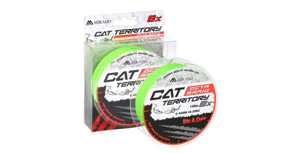 Mikado Splétaná Šňůra Cat territory Octa Braid Fluo 150 m - 0,70 mm 76,40 kg Autentický