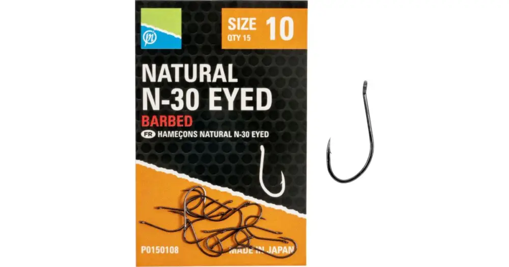 Preston Inovations Háčky Natural N-30 Eyed - Vel. 12 Kup Teď