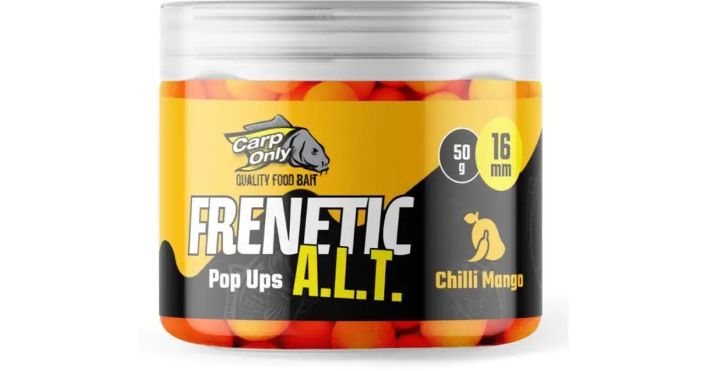 Bezpečná Platba Carp Only Plovoucí Boilies Frenetic A.L.T. Hi-Visual Pop Ups 16 mm 50 g - Chilli Mango