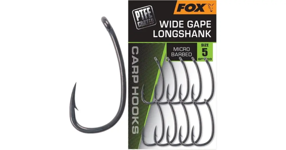 Výhodná Nabídka Fox Háčky Wide Gape Long Shank 10 ks - Velikost 6