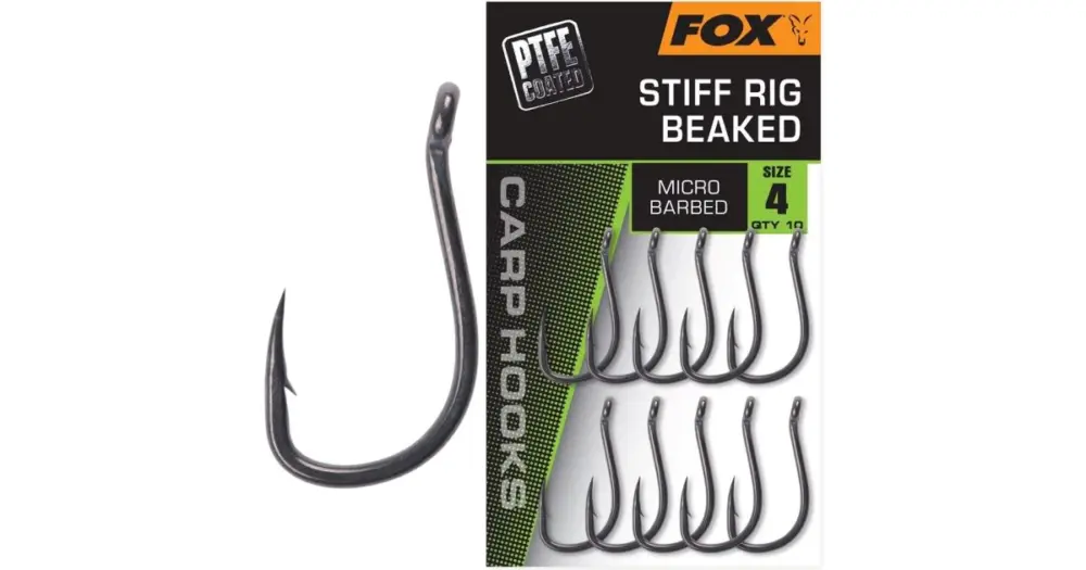 Fox Háčky Stiff Rig Beaked 10 ks - Velikost 5 Autentický