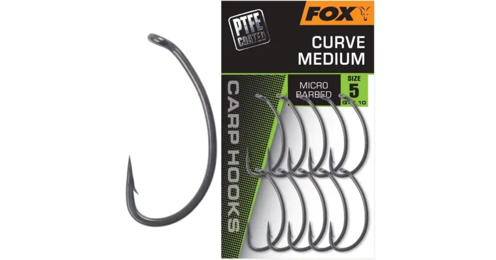 Zlevněný Fox Háčky Curve Shank Medium 10 ks - Velikost 2