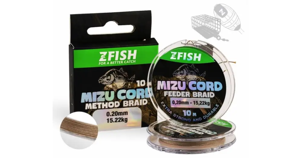 Zfish Šňůrka MizuCord Method Feeder Braid 10 m - 0,10 mm 6,88 kg Expresní Doručení