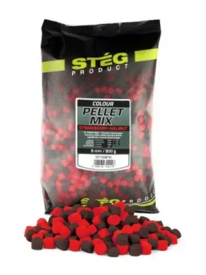 Akce Stég Pelety Pellet Mix 800 g 8 mm - Strawberry Halibut