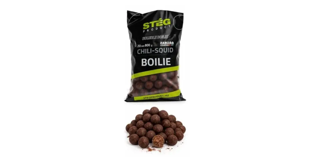 Stég Rozpustné Boilie ZABIJAQ Soluble Boilie 800 g 20 mm - Chili Squid Nejlepší Volba