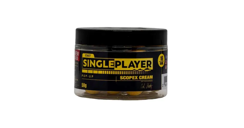 Nejprodávanější Singleplayer Plovoucí Boilies Pop-Up Boilies Scopex Cream 50 g