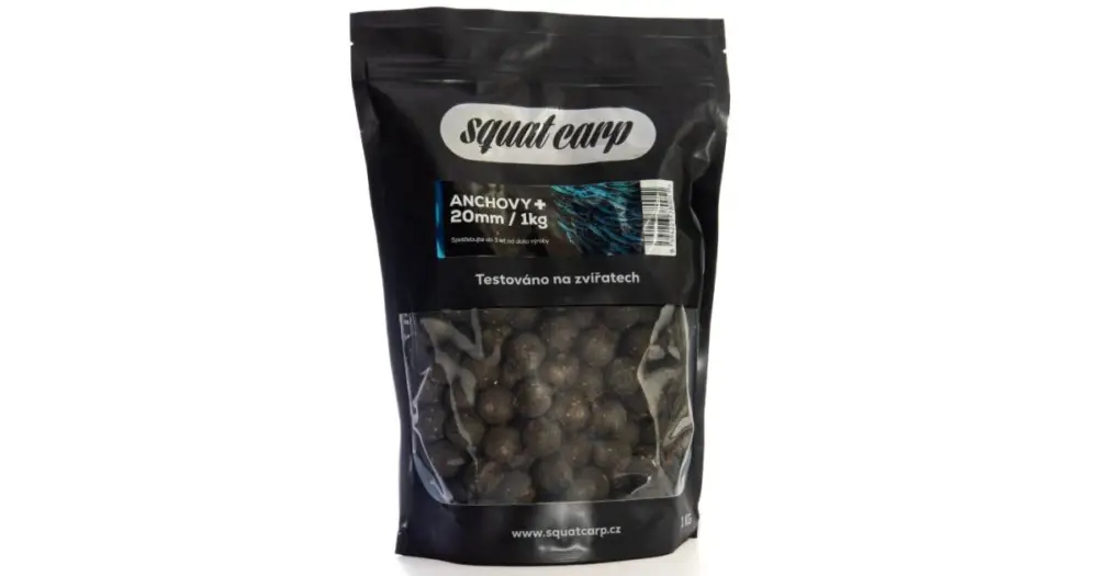 Squat Carp Boilies Anchovy+ - 5 kg 20 mm Nová Kolekce