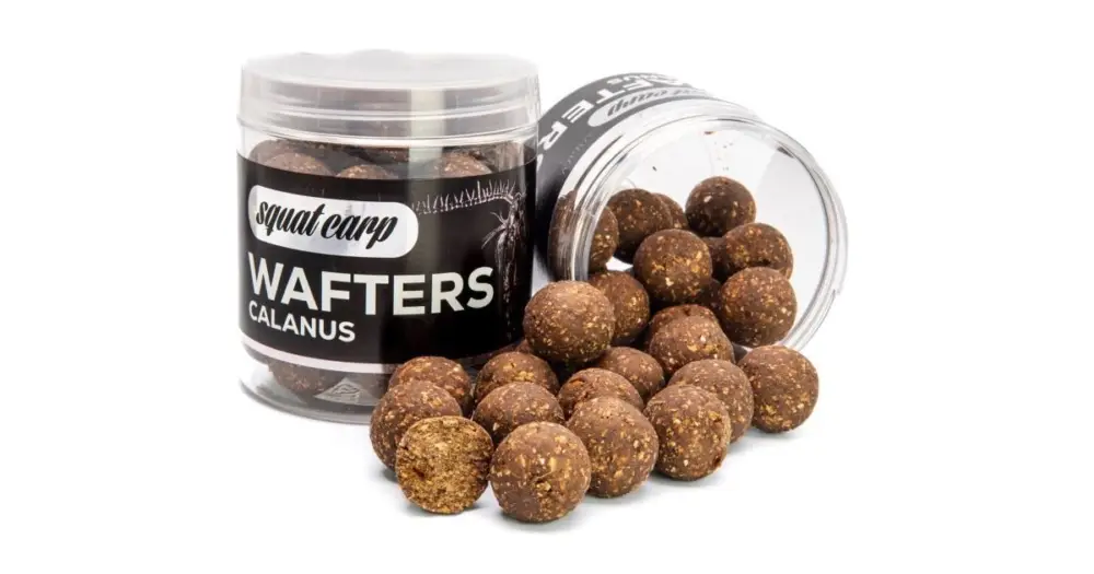 Levný Squat Carp Vyvážené Boilies Wafters Calanus - 150 g 24 mm