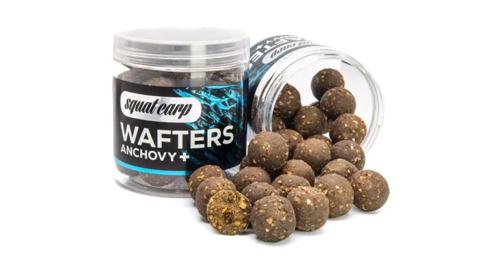 Objednat Nyní Squat Carp Vyvážené Boilies Wafters Anchovy+ - 150 g 24 mm