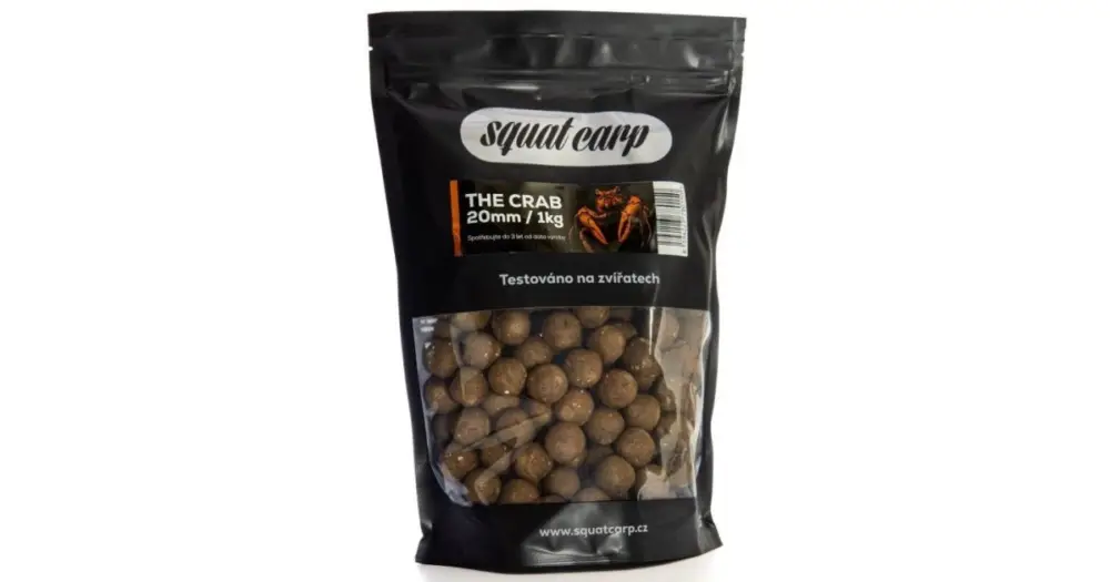 Nakupujte Hned Squat Carp Boilies The Crab - 5 kg 24 mm
