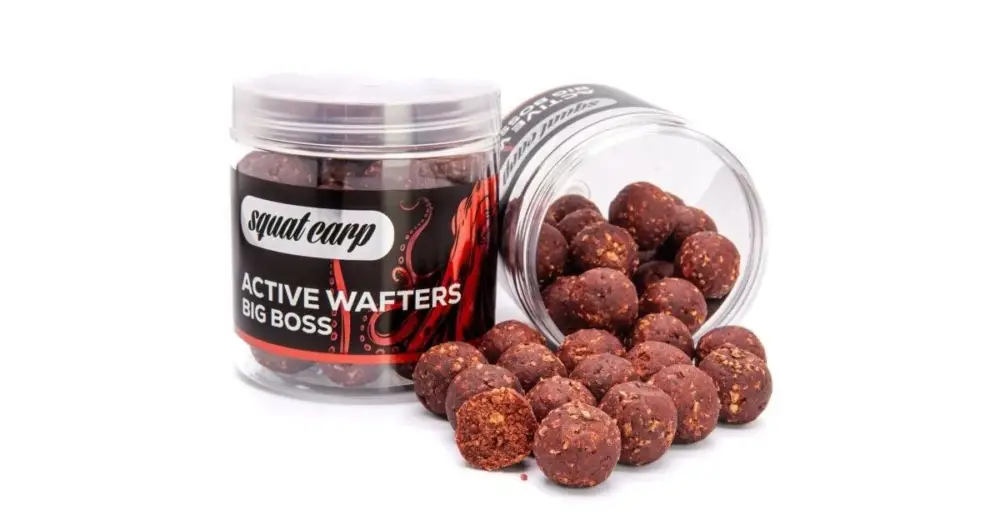 Squat Carp Vyvážené Boilies Active Wafters Big Boss - 150 g 24 mm Zlevněný