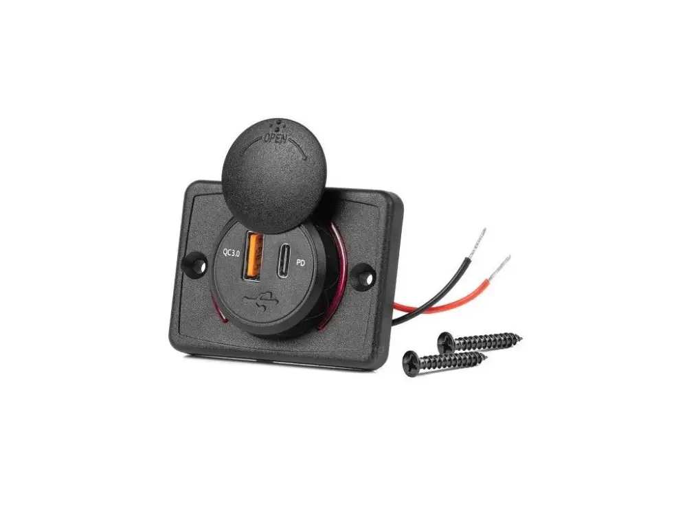 Must-Have USB zásuvka + USB-C QC3.0 12/24V