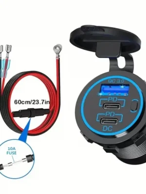 Značkový USB zásuvka 3x (USB + 2x USB C)