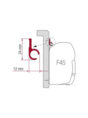 Adaptér Fiamma Rail pro markýzy F35/F45, 400 cm Nejlepší Volba