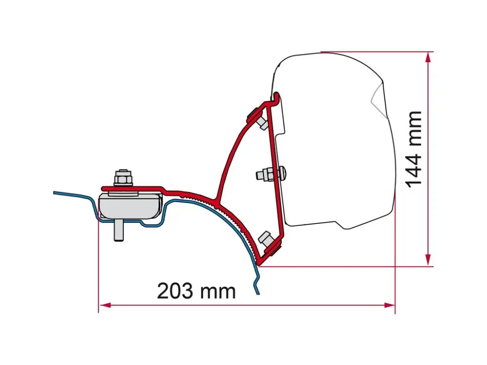 Nejprodávanější Adaptér - Kit Fiamma pro markýzu F43 VAN na VW T5/T6 Multivan