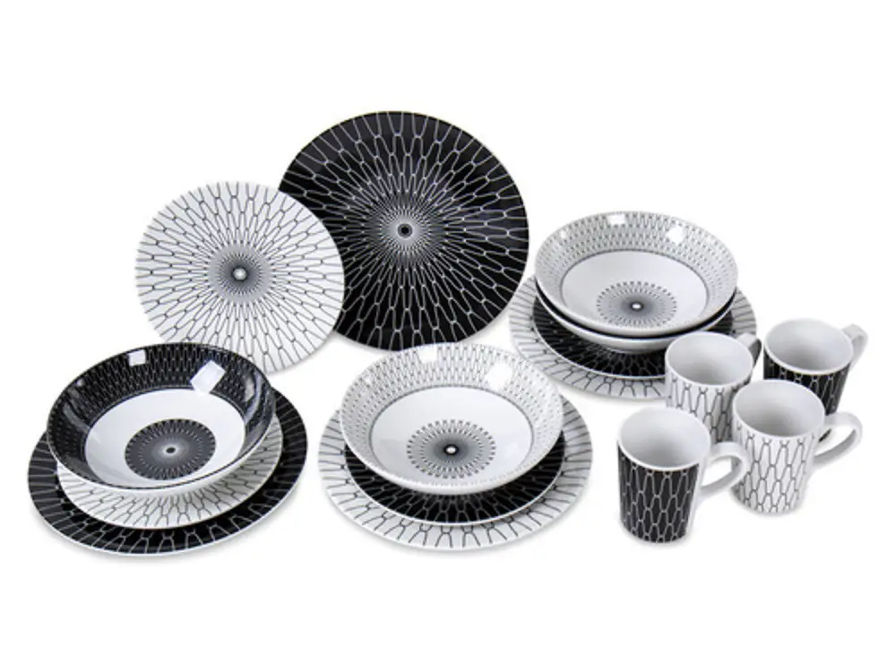 Cenová Bomba Sada nádobí Camp4 Black-White