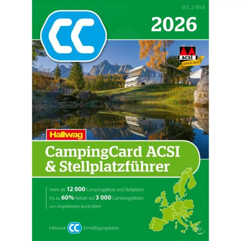 Cenová Bomba ACSI CampingCard & Stellplatzfuhrer 2026 - německy